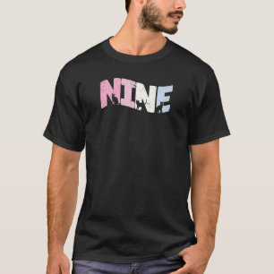 9 Åldersdaglig katt Födelsedag 9 B dag 2 T Shirt