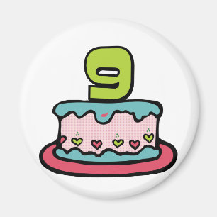 9 Ålderskaka Magnet