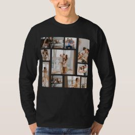 9 Anpassningsbars Långärmad Fotokollage T-Shirts