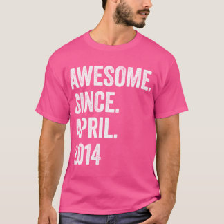 9 år Fantastisk sedan april 2014 9:e födelsedagen T Shirt