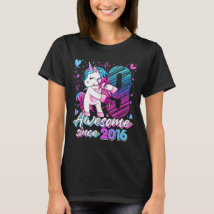 9 år gamla ensileringsgåvor för flickor 9:e födels t shirt