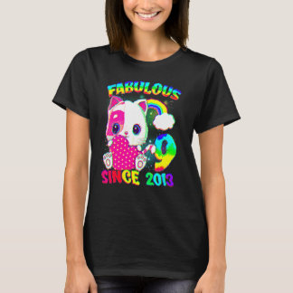 9 år gammal 9:e födelsedagen Cute Girl Fabulous Si T Shirt