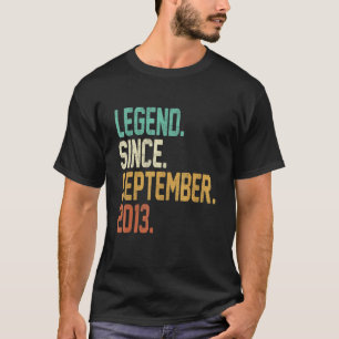 9 år gammal 9:e födelsedagslängd sedan den 2 septe t shirt