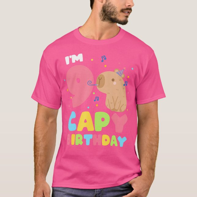 9 år gammal Capy Birthday Det är min nionde födels T Shirt (Framsida)