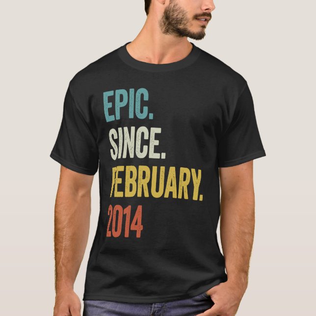 9 år gammal epidemi sedan februari 2014 9:e födels t shirt (Framsida)
