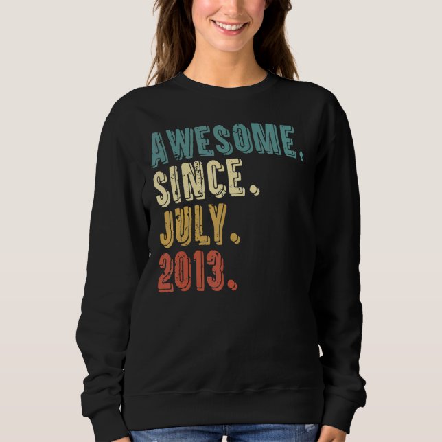 9 år gammal Fantastisk sedan juli 2013 9:e födelse T Shirt (Framsida)
