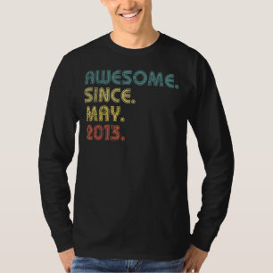 9 år gammal Fantastisk sedan maj 2013 9:e födelsed T Shirt