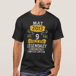 9 år gammal Fantastisk sedan maj 2013 9:e födelsed T Shirt