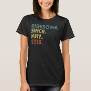 9 år gammal Fantastisk sedan maj 2013 9:e födelsed T Shirt