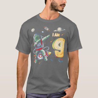 9 år Gammal födelsedagstjocklek Astronaut Rymden 9 T Shirt