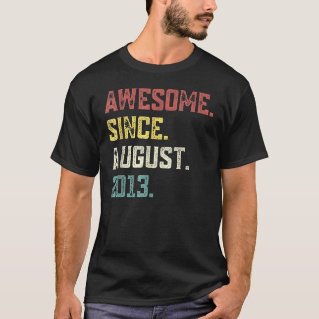 9 år gammal förklaring sedan augusti 2013 9:e föde t shirt (Framsida)