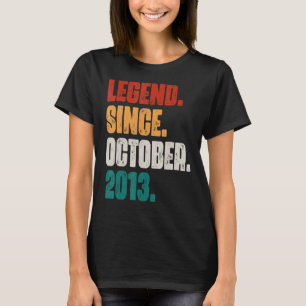 9 år gammal förklaring sedan oktober 2013 9:e föde t shirt