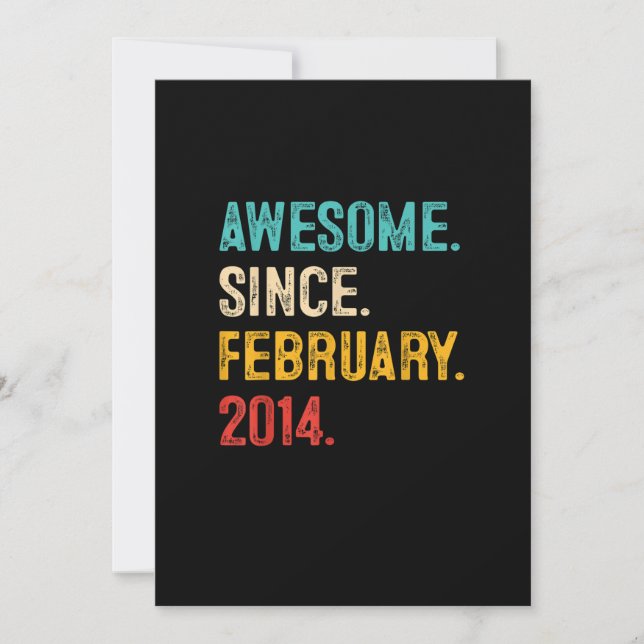 9 år gammal gåva 9:e födelsedag Fantastisk sedan f Inbjudningar (Framsida)