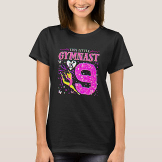 9 år gammal gymnast 9:e födelsedagen Dumling Gymna T Shirt