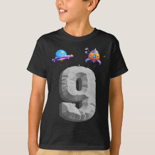 9 år Gammal pojke 9:e födelsedagskorgsgåvor Astron T Shirt