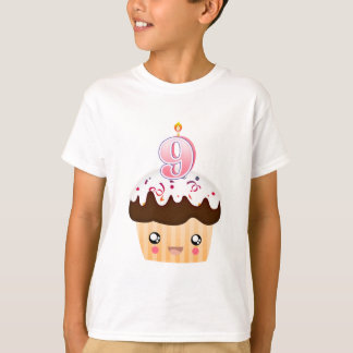 9 år muffin T - rosa Tee Shirt