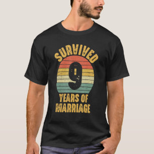 9 Årets nionde Bröllop-årsdag i Giftermål T Shirt