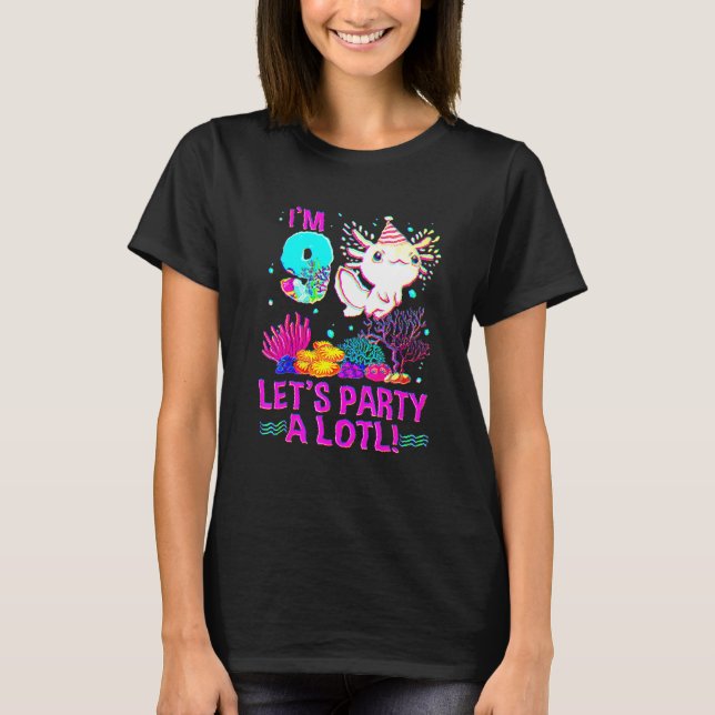 9 års ålder Axolotl Boys Girls T Shirt (Framsida)