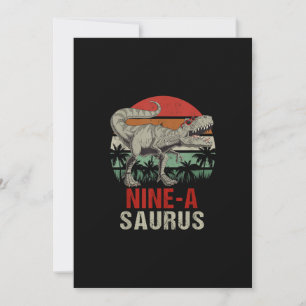 9 års ålder Dinosaur Birthday 9 T Rex Dino 9 Saur Inbjudningar