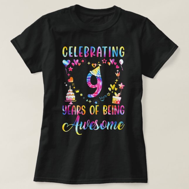 9 års ålder Fantastisk 9 år gammal 9 dagar T Shirt (Design framsida)