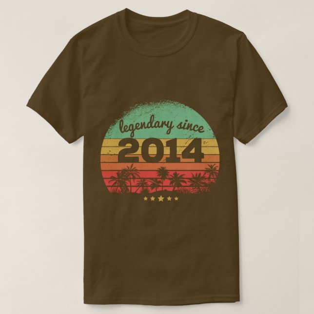 9 års ålder sedan 2014 9:e födelsedagen t shirt (Design framsida)