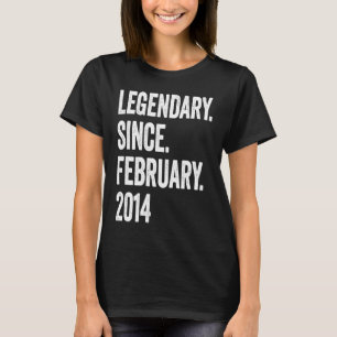 9 års ålder sedan februari 2014 9:e födelsen t shirt