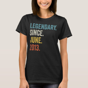 9 års ålder sedan juni 2013 9:e födelsedagen t shirt