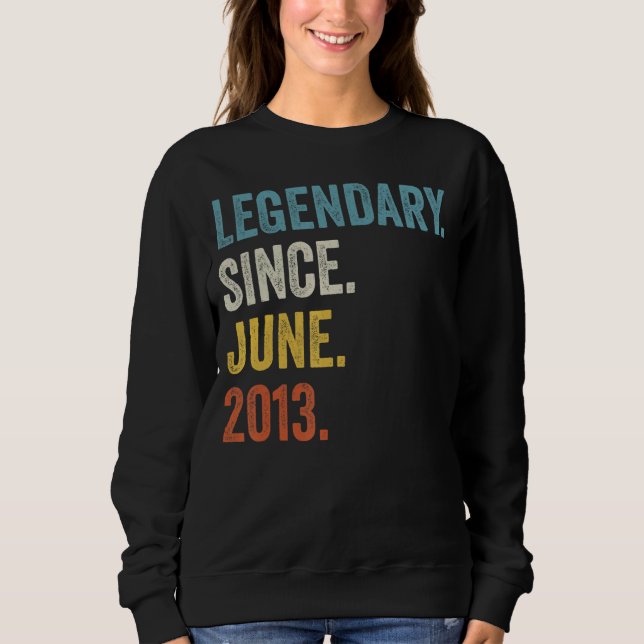 9 års ålder sedan juni 2013 9:e födelsedagen t shirt (Framsida)