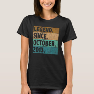9 års ålder sedan oktober 2013 9:e födelsedagen t shirt