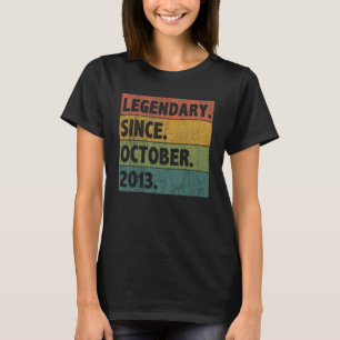 9 års ålder sedan oktober 2013 9:e födelsedagen t shirt