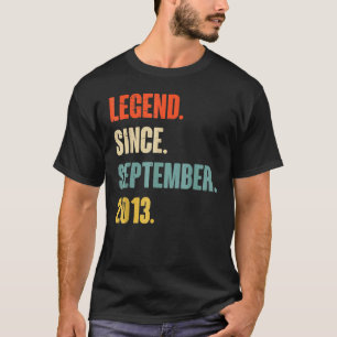 9 års ålder sedan september 2013 9:e födelsen t shirt