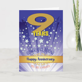 9 års återställningsårsdag, fet siffra kort