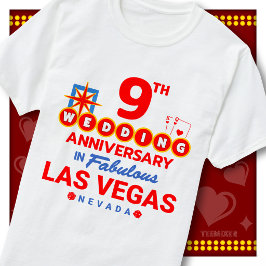 9-års bröllopsdag Fantastiskt par i Las Vegas T Shirt