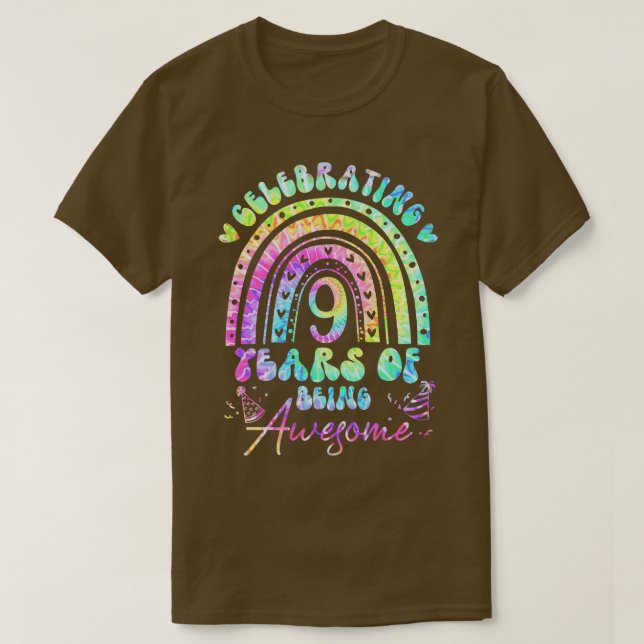 9 års Fantastisk 9:e födelsedagstidningsdags - fär T Shirt (Design framsida)