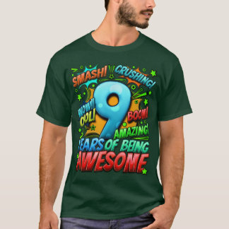 9-års födelsedag Seriestil Fantastisk sedan 2014 9 T Shirt