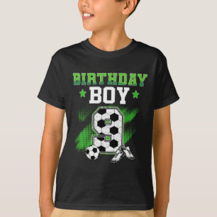 9-års födelsedags pojke fotboll 9 år gammal sport t shirt