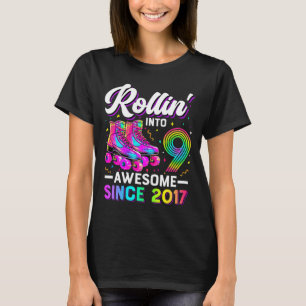9-års födelsedags skjorta flicka nio 9 år gammal r t shirt