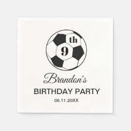 9-års födelsedagsfest Fotboll Vit Pojkar Sport Pappersservett