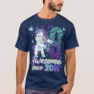 9 års gamla blomningsgåvor från Unicorn 9:e födels T Shirt