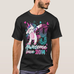 9 års gamla doftande Unicorn-gåvor 9:e födelsedags T Shirt