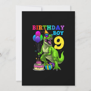 9 års gamla gåvor 9:e födelsedagspojken Rawr I är Inbjudningar