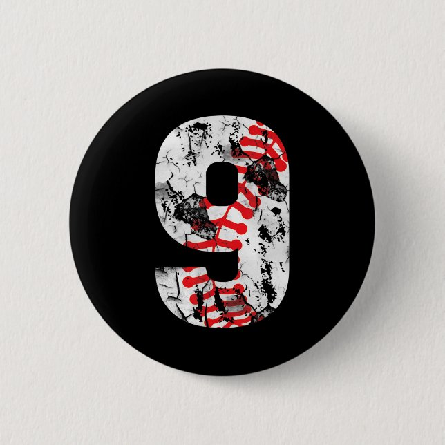 9 års gamla gåvor nummer 9 basket 9:e födelsedagen knapp (Framsida)