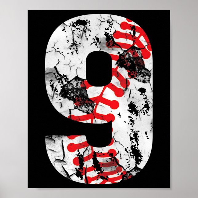 9 års gamla gåvor nummer 9 basket 9:e födelsedagen poster (Framsidan)