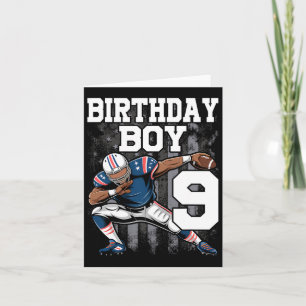 9 års Gamle Boy Football Player 9:e fotbollsdagen Kort