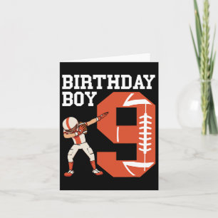 9 års Gamle Boy Football Player 9:e fotbollsdagen Kort