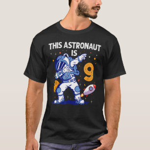 9 års gammal astronaut-rymdplan 9:e födelsedagstjo t shirt