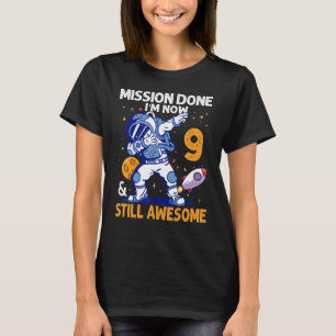 9 års gammal astronaut-rymdplan 9:e födelsedagstjo t shirt