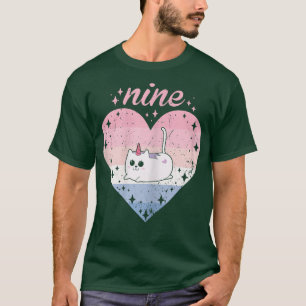 9 års Gammal Cute Caticorn Birthday Girl 9th BDA T Shirt