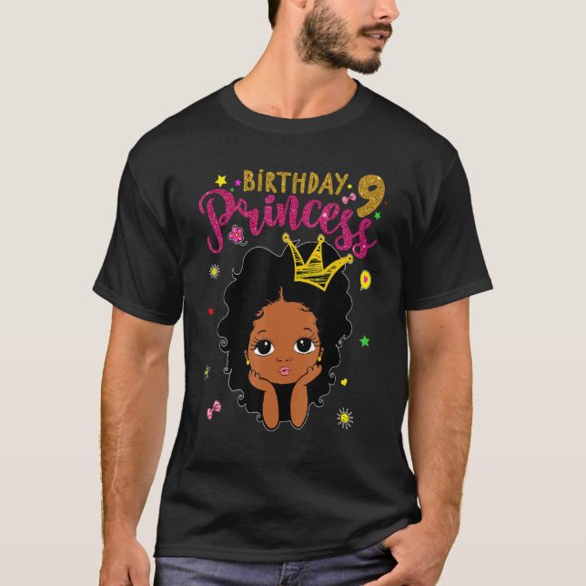 9 års gammal födelsedag Princess 9:e födelsedag Me T Shirt (Framsida)