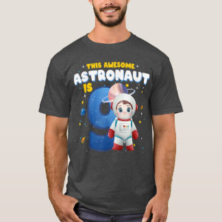 9 års gammal födelsedagspojke Astronaut Rymden Spa T Shirt